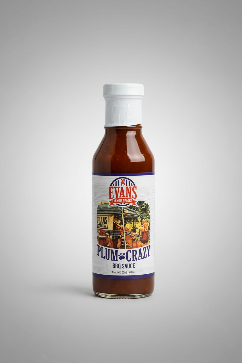 Plum Crazy BBQ Sauce - Clean Studio Shot